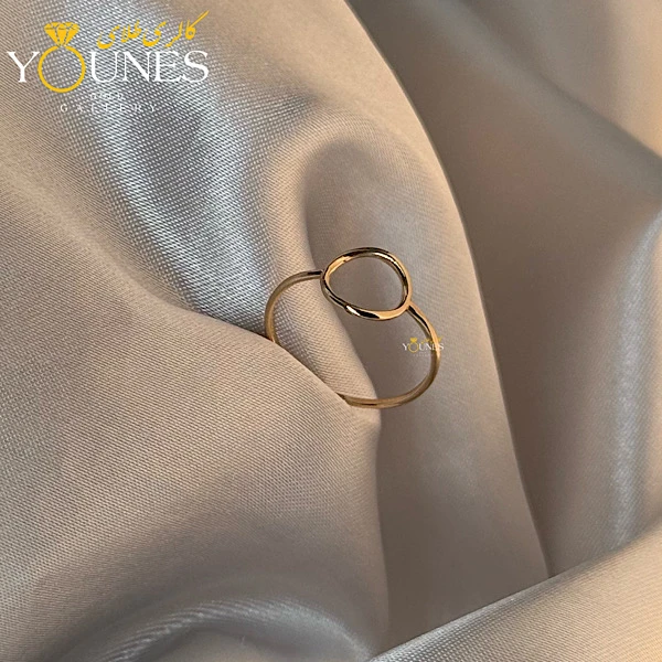 انگشتر مینیمال دایره طلا